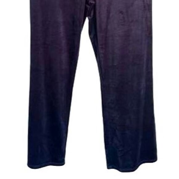 Cuddl Duds Pants Womens Size 3X Blue Velour Pull On Elastic Waist Straight Leg - Picture 5 of 7